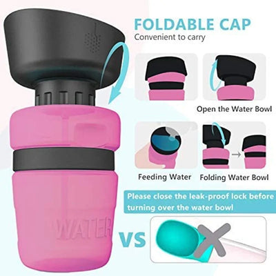 Portable Dog Water Bottle Foldable